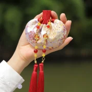 Ancient Style Hanfu Bag Brocade Embroidery Peace Blessing Pouch Dragon Boat Festival Sachet Ethnic Style Jewelry Bags Crafts