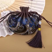 Sachet Empty Bag Chinese Style Jewelry Storage Bag Handmade Vintage Embroidery Tassel Drawstring Bag Prayer Pendant Wedding