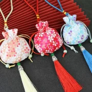 Chinese Style Women Sachet Flower Pattern Empty Bag Cloth Car Hanging Decoration Jewelry Pouch Jewelry Storage Bags