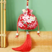 Chinese Style Women Sachet Flower Pattern Empty Bag Cloth Car Hanging Decoration Jewelry Pouch Jewelry Storage Bags